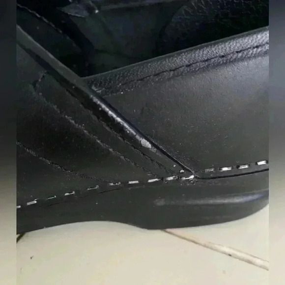 Dansko Professional Women's Clogs 38 US 7.5-8 Black Cabrio Leather Nursing Shoe - Picture 8 of 13